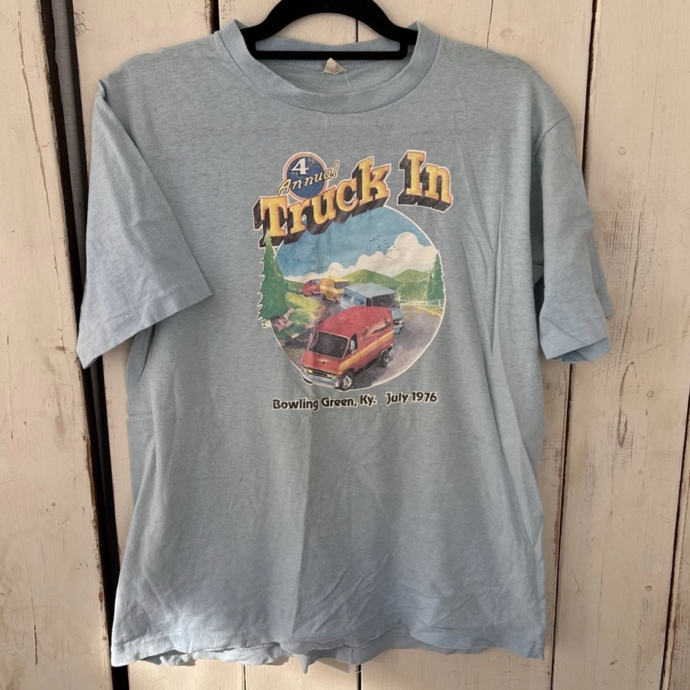 Vintage Ched 4th Annual Truck In Graphic Tshirt Bowling Green Men's XL July 1976
